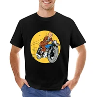 Summer harajuku custom t shirt heavyweight Informal New Arrival vintage Tin-Tin Adventure man clothes mens funny casual stylish 1
