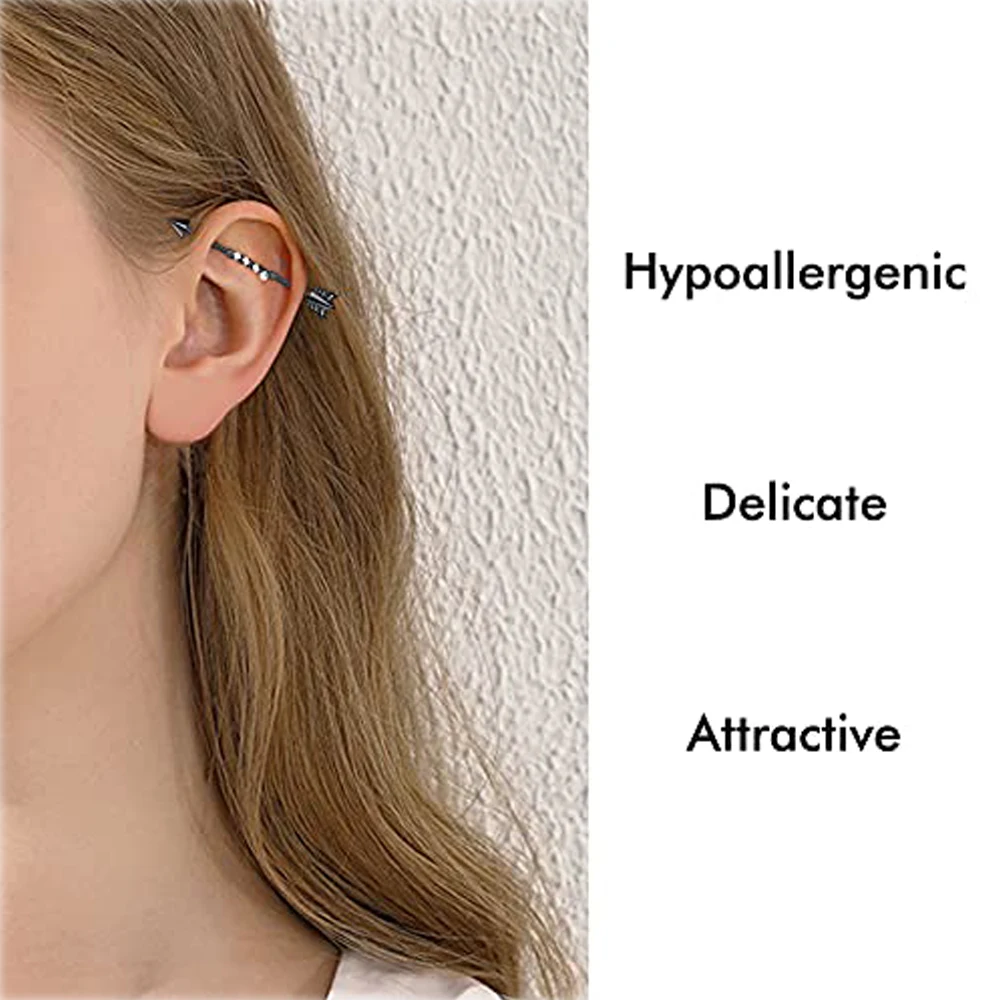 4PCS 14G Industrial Barbell Earring Cartilage Piercing Jewelry