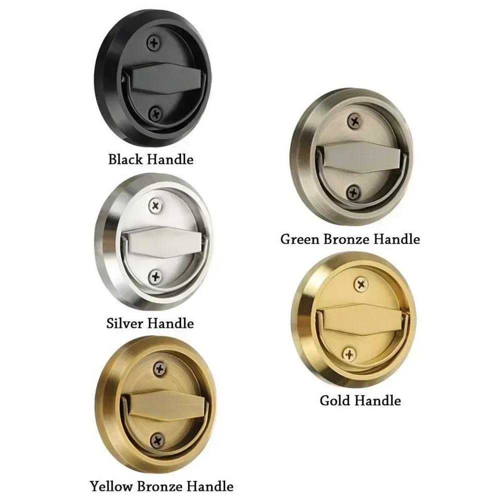 304 Stainless Steel Invisible Door Lock TV Background Wall Lock Room Door Round Pull Ring For Fireproof Doors Wardrobe Drawers electronic door lock