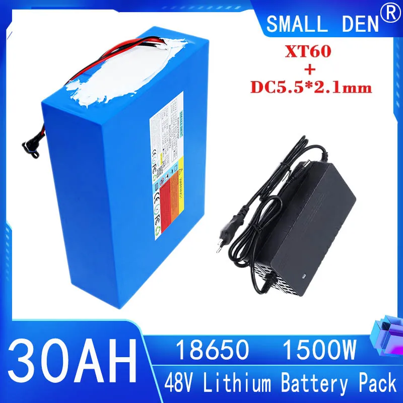 

48V 30Ah lithium battery pack, 13S9P built-in 30A BMS suitable for motorcycle, electric bicycle, electric scooter battery