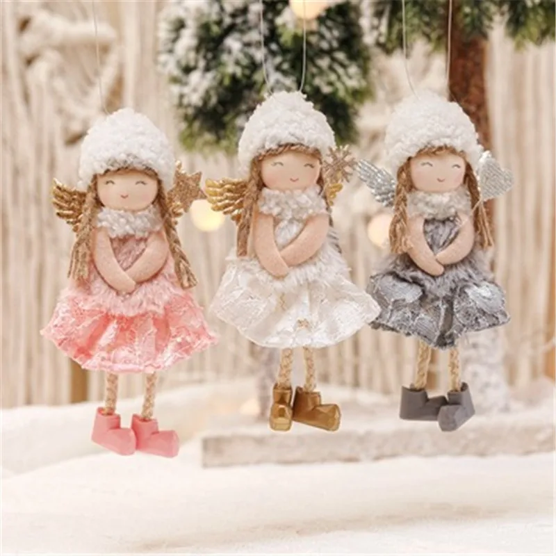 Angel Ski Dolls Hanging Pendant Christmas Home Decor Xmas Tree Ornaments