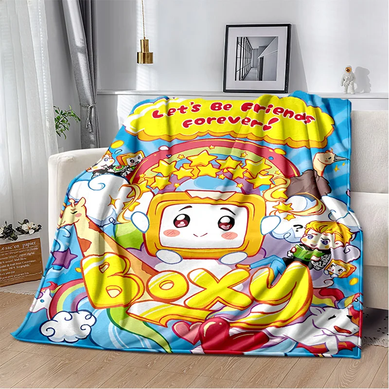Happy Rocky And Foxy And Boxy Lankybox Soft Plush Blanket,Flannel Blanket Throw Blanket for Living Room Bedroom Bed Sofa Picnic