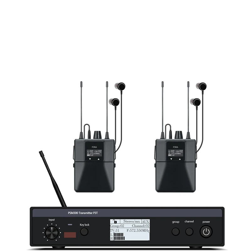 Wireless In-Ear Monitors Wireless 566-590MHz Monitoring System Stage Personal In-Ear Stereo Monitoring System wireless in ear monitor