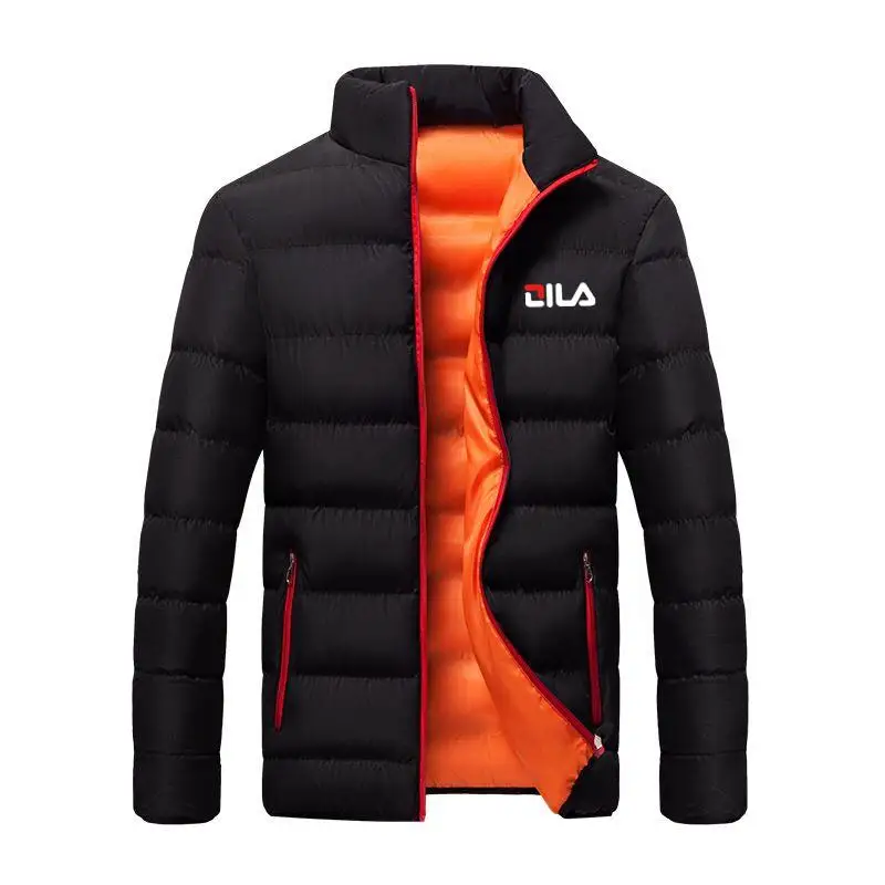 M-5XL zima bawełniana kurtka męska stojąca szyja płaszcz kolorowy ciepły mens jacket