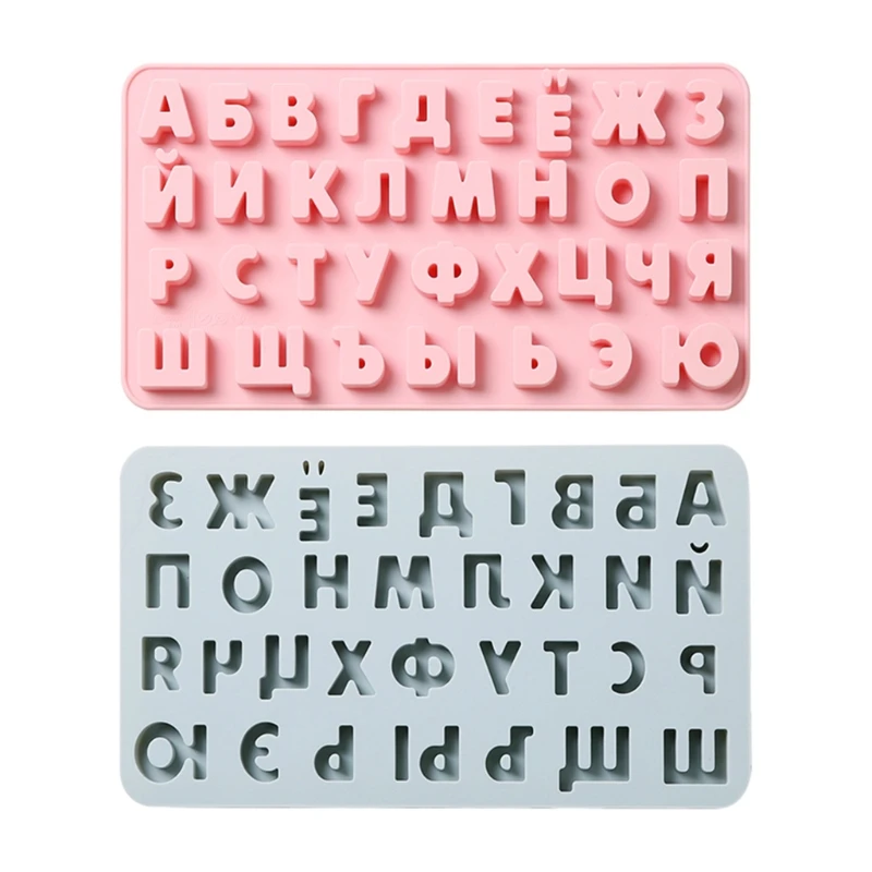 

Silicone Chocolate Molds Russian Letter Hand-making Cake Mold Fondant Mold