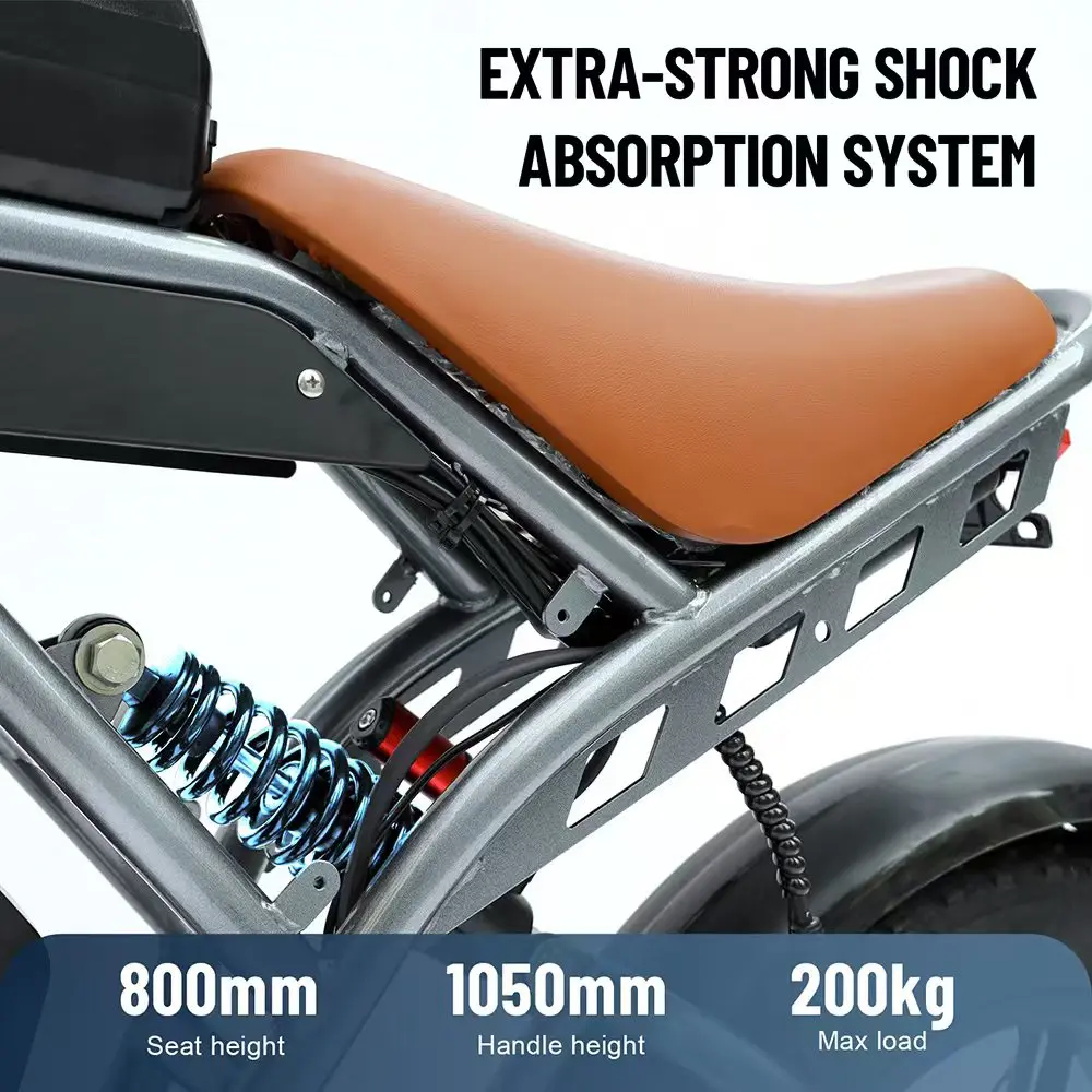 HX Q20 2000W Adult Electric Ebike 60AH 48V 57KM/H 20 inch Fat Tire 180KM Pure Electric Bicycle Off-road Cycling E Bikes