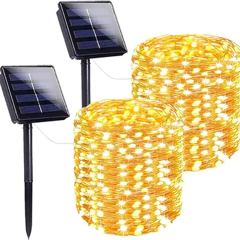 야외 태양광 LED 조명, 태양광 패널, 정원 조명, 방수 크리스마스 룸 장식 램프, 태양열 외관, 10m, 15m, 20m, 30m