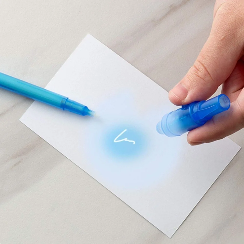 Invisible Ink Pen 12 PCS Spy Pen UV Light Magic Marker Secret Message Treasure Box Prizes Kids Party Favors Toys Gift