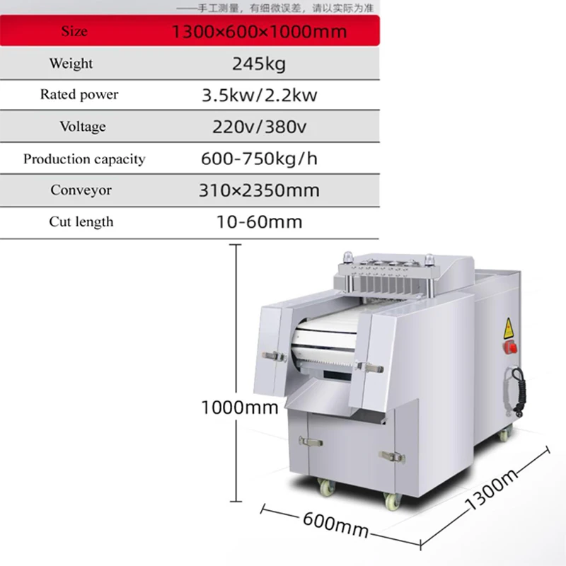 Automatic Frozen Beef Meat Dicer Mutton Meat Cube Cutting Machine Frozen Chicken Breast Dicing Machine 3