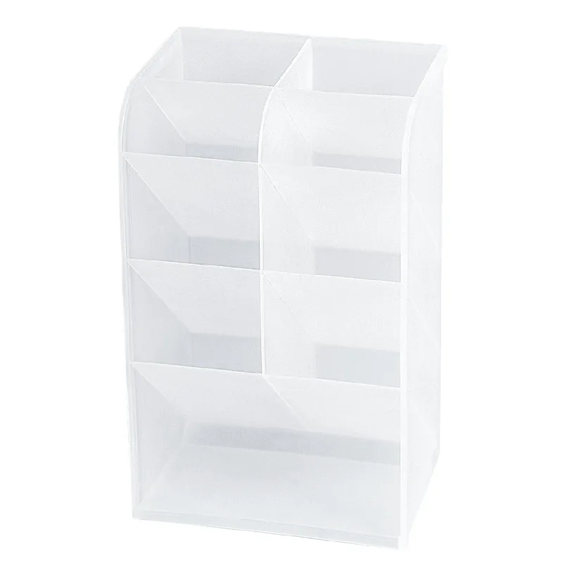 Pen Holder Desk Organizer Pen And Brush Holder Desk Storage Rack Minimalist Oblique Pen Holder Storage Box Transparent Multifunction Large Capacity Pen Bucket Office Desk Stationery Organizer