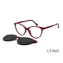  O-Q CLUB Polarized Sunglasses Women 2 In 1 Magnetic Clip On Cat Eye Glasses TR90 Optical Prescription Eyewear Metal Frames Retro 