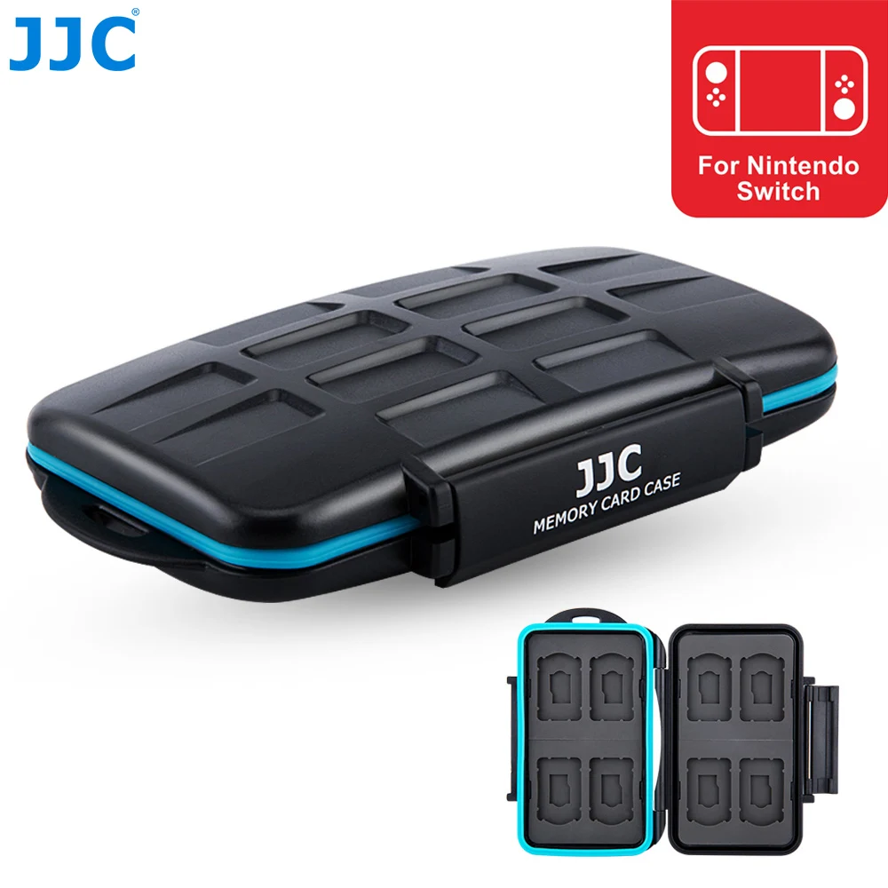Jjc Switch Game Card Case Impermeabile Microsd/Tf Card Holder Contenitore Box Per 8 Schede Di Gioco Nintendo Switch + 8 Schede Micro Sd