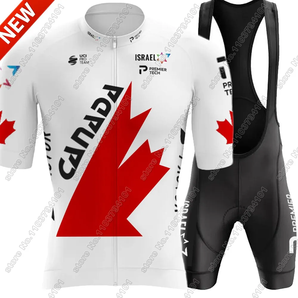 Israel-Team Cycling Jersey IPT Set Canada Clothing Men Road Bike Shirt Suit Bicycle bib Shorts MTB Wear Ropa Maillot