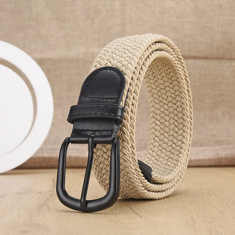 

Men's Elastic Belt Stretch Casual Fashion Women's Belt for Jeans Women Waist Belts Waistband Ladies Trend Working Brown Belt