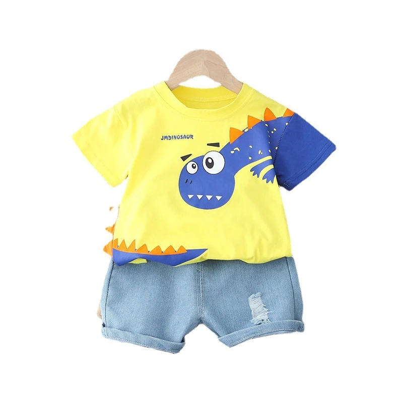

New Summer Fashion Baby Girls Clothes Suit Children Boys Cartoon T-Shirt Shorts 2Pcs/Sets Toddler Casual Costume Kids Tracksuits