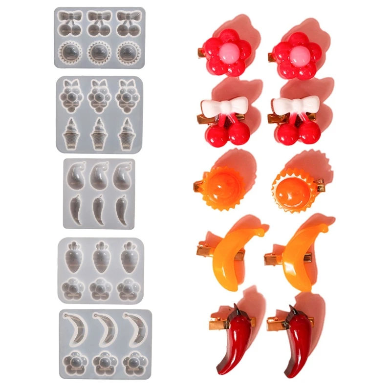

Various Fruit Keychain Silicone Mold with Hole Keyring Pendant Handmade Mold K3ND