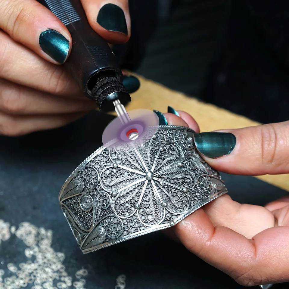 10 Dischi Spazzola Abrasiva A Setole Radiali - 3mm Gambo, Per Utensili Rotanti, Lucidatura - Foto 10