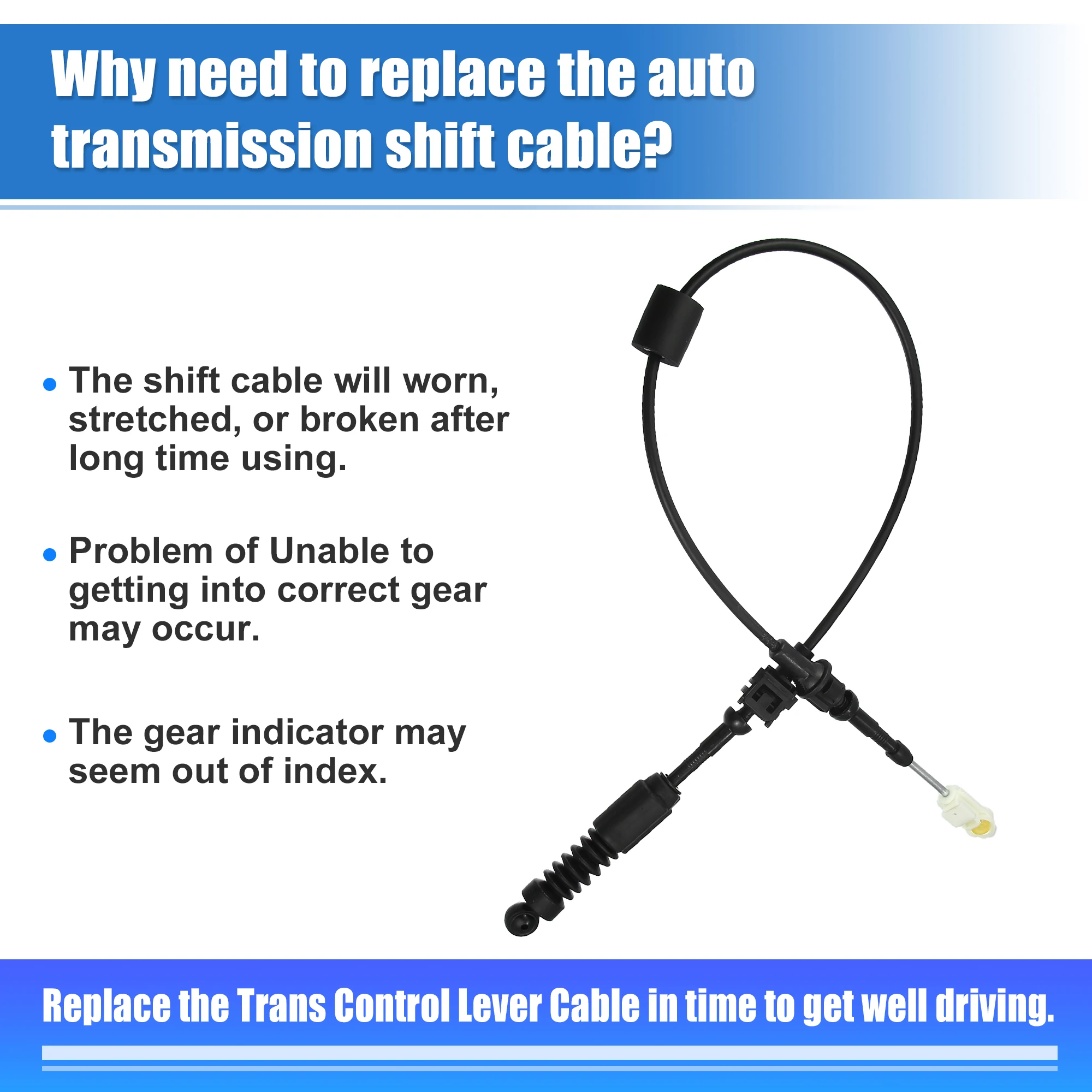 X Autohaux Auto Transmission Gear Shift Control Cable 10352529 For Chevrolet Corvette C5 C6 2003 2004 2005 10338402 10326083