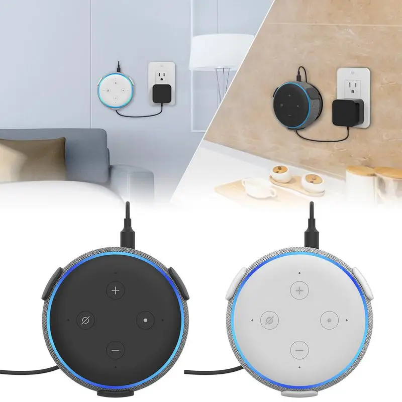 Supporto Per Montaggio A Parete Per Altoparlanti Echo Dot 3Rd Gen Smart Home Con Organizer Per Cavi Integrato Per Staffa Dot3 Con Viti