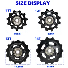  11T 12T 13T 14T Bearing MTB Bicycle Rear Guide Wheel Road Bike Jockey Rear Derailleur Pulley Roller for Shimano Sram Repair Kit 