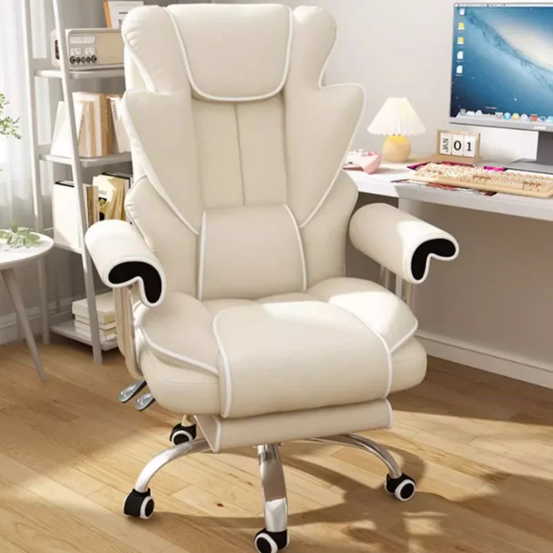 Support Back Rotating Office Chair Executive Design Comfy Ergonomic Office Chair Kawaii White Sillas De Oficina Salon Furniture for iphone 11 pro 5 8 inch sliding card holder anti scratch cover rotating ring kickstand micron lens film design tpu pc phone shell white pink