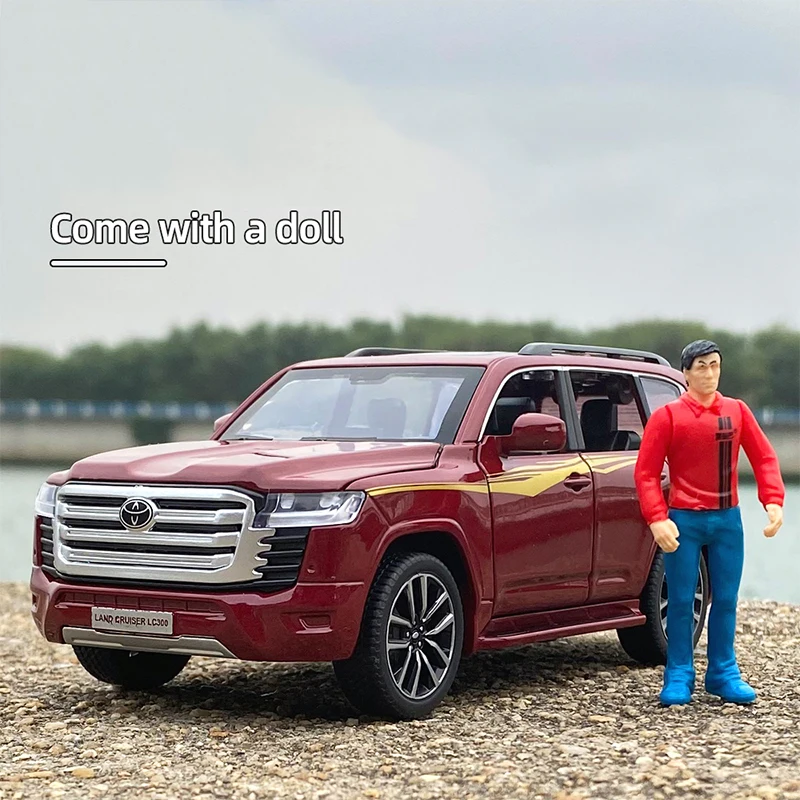 1:32 Toyota LAND CRUlSER LC300 High End Alloy Diecast SUV Off-Road Model Car Sound Light Pull Back Collect Birthday Gift Boy Gir 3