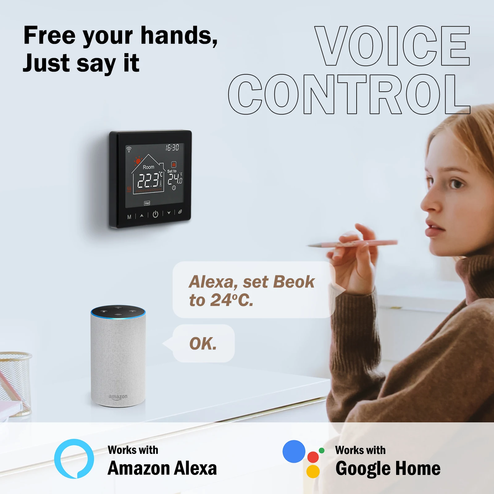 inteligente aquecimento funciona com alexa casa do google