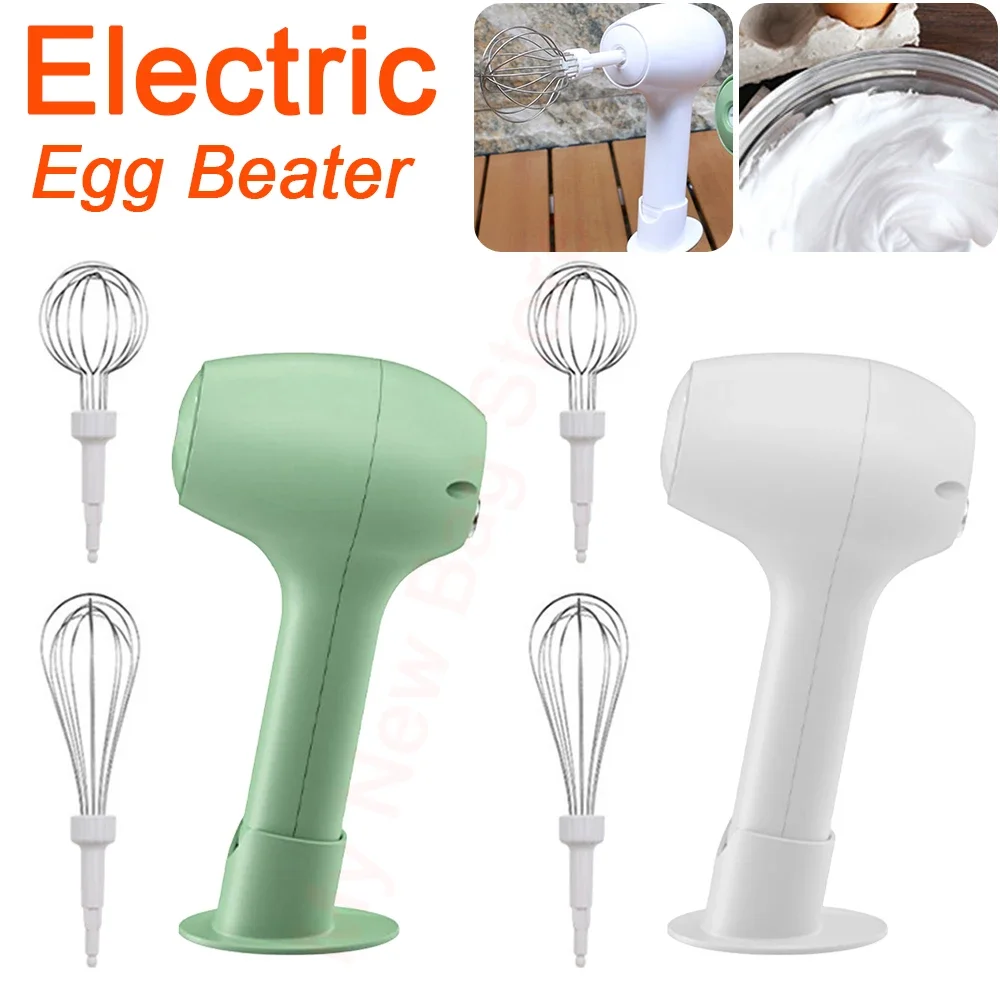 Wireless Electric Food Mixer Automatic Whisk Dough Portable Egg Beater Baking Cake Cream Whipper One-Button Start Kitchen Tool