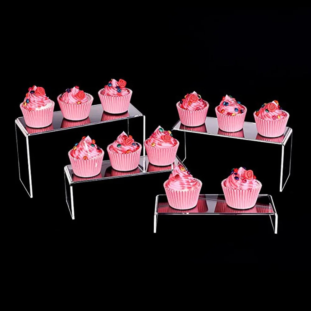 

5Pcs/Set Acrylic Display Stand Cupcake Desserts Holder Jewels Display Perfume Holder Storage Rack Shelf Holder