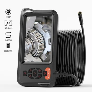 Camera 8mm Industrial Endoscope 4.3Inch IPS Screen Auto Endoscope IP67 Waterproof 8 LEDS For Mechanical equipment/Automotive 1