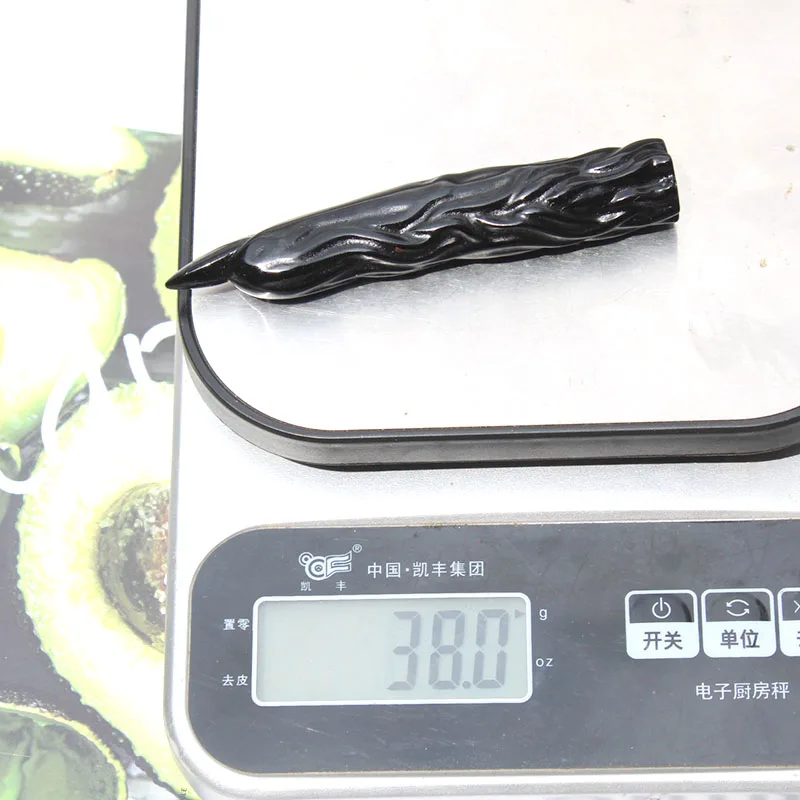 Hot selling natural crystal obsidian witch finger decoration handmade carved ornaments 4