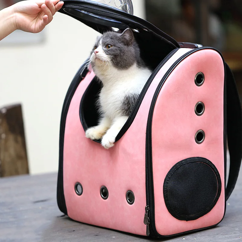 Portable Cat Carrier Bag Breathable Pet Small Dog Cat Backpack Outdoor  Travel Space Capsule Cage Transparent Space Pet Backpack - AliExpress