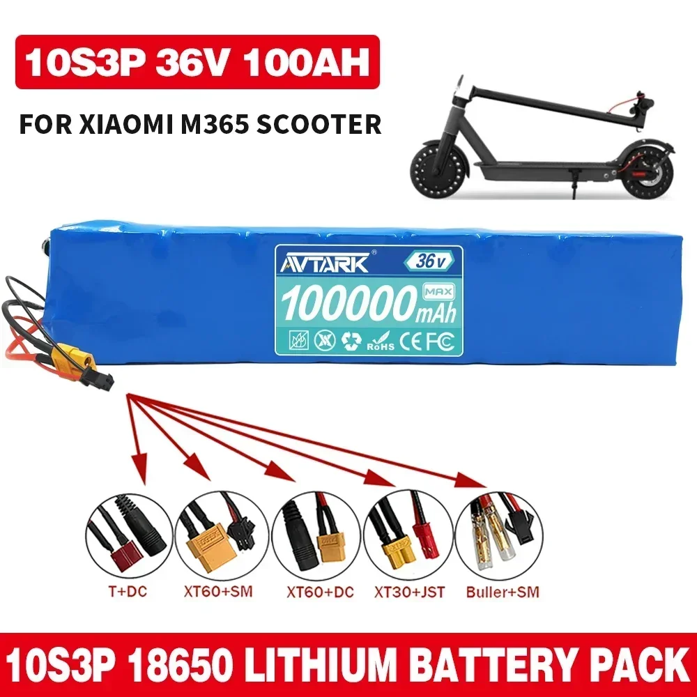 

36V Lithium Ion Battery pack, 40ah, 10s3p, JST + xt30 Connector,built - in BMS,suitable for electric bicycle,scooter,Xiaomei car