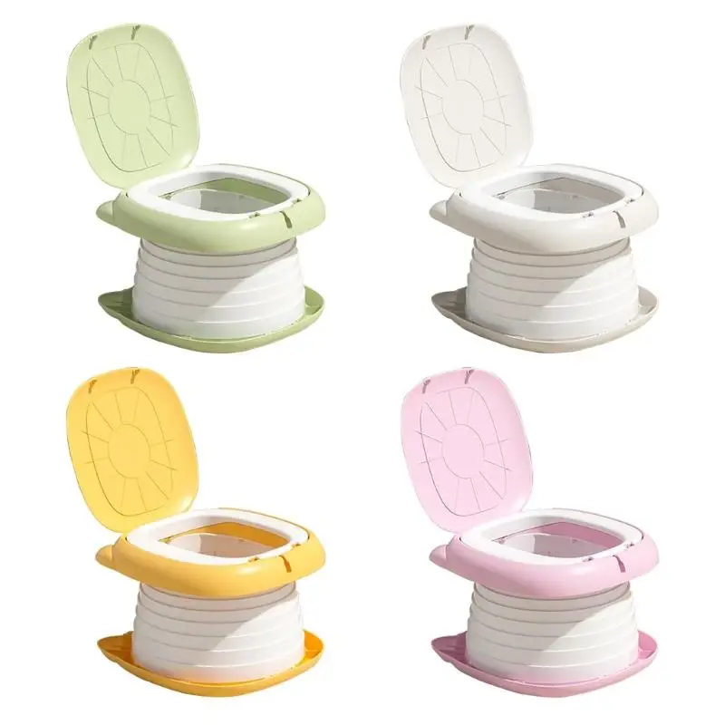 

Cartoon Kids Toilet Foldable & Easy to Carry Children Potty Chair Sealed Anti odor Children Portable Urinal ABS+PP