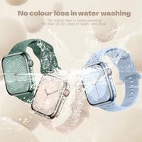 Bracelet gravé pour bracelet de montre Apple 44mm 40mm 45mm 49mm 41mm 42mm bracelet en silicone léopard série iwatch 9 7 6 5 4 se 8 ultra 2 3
