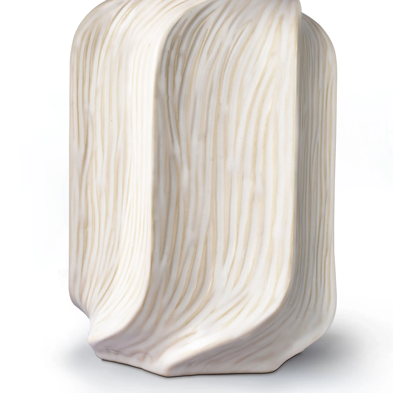21 Inch Etched Ceramic Table Lamp With Shade, Gloss White Glaze Handcrafted Accent Lamps For Living Room, Bedroom 3