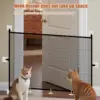 Cat Gate Doorway Gates for Pets Safety Folding Mesh Animals Fence Childproofing for Kitten Bunny Toddler Kitchen Living Room 2