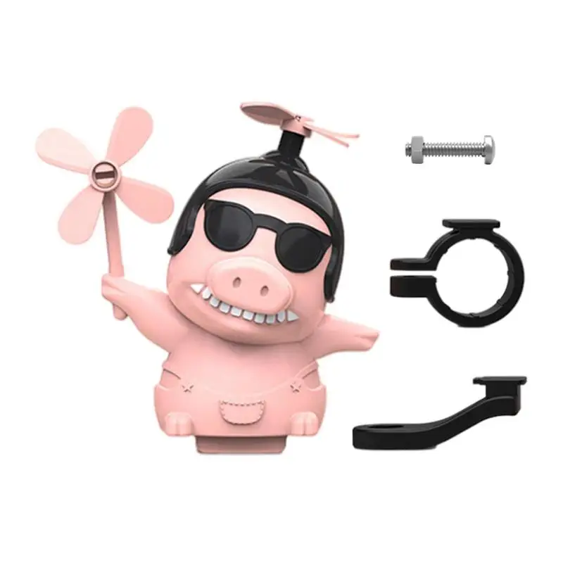

Windmill Helmet Decoration Motorcycle Rearview Mirror Decoration Windmill Pig Helmet Electric Car Handlebar Pendant Helmet