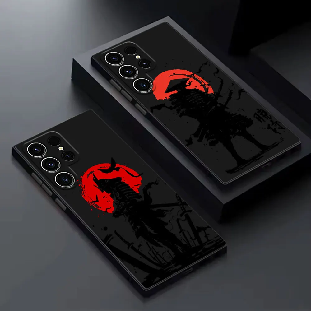 Samurai Red Sun Swordsman Anime Phone Case - Vibrant and Stylish Protection Cover
