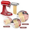 Pasta Maker for Kitchenaid Attachments，3 in 1 Stainless Steel Pasta Attachment for Kitchenaid Stand Mixer, Included Pasta Roller 3