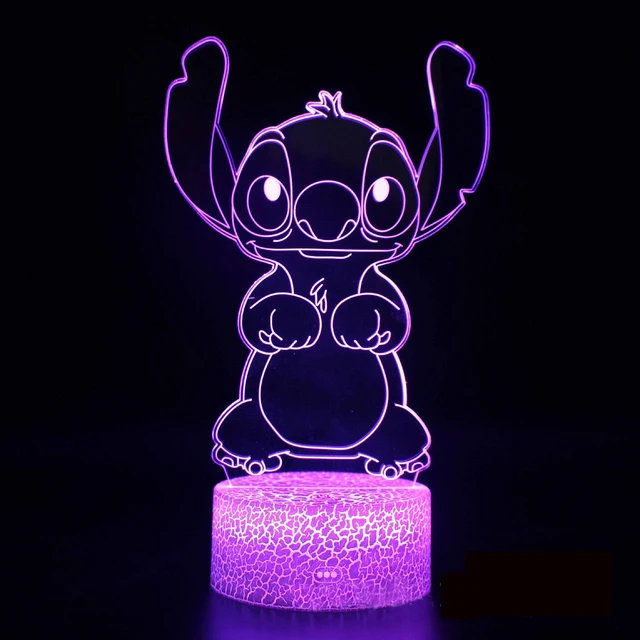 Disney-CAN o & Stitch Veilleuse pour Enfants, Lampe de Dessin Animé Mignon,  Anime Kawaii, Rose, Bleu, Décoration de Chambre, Cadeaux d'Anniversaire,  Jouets - AliExpress