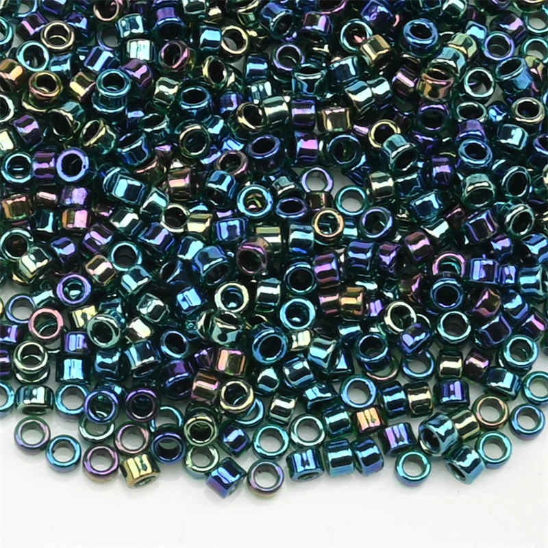 2,5 mm bunt plattierte zylindrische Perlen, farbecht, japanische Mini-Perlen für DIY Vintage Armbänder, Halsketten und Schmuckmaterialien – Detail 14