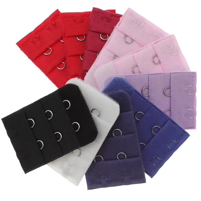 10Pcs Strap 2 Rows Women Intimates Lengthened Hook Buckle (Random Color)