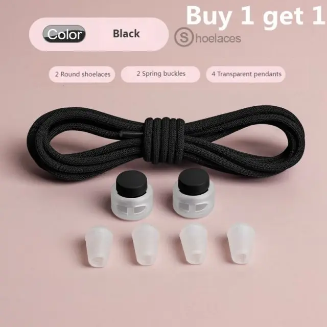 1 paar Geen stropdas Lente Gesp Quick Lock Veters van Kleurrijke Elastische Sneaker Veters Heren en Dames Loafer Veters Schoenaccessoires