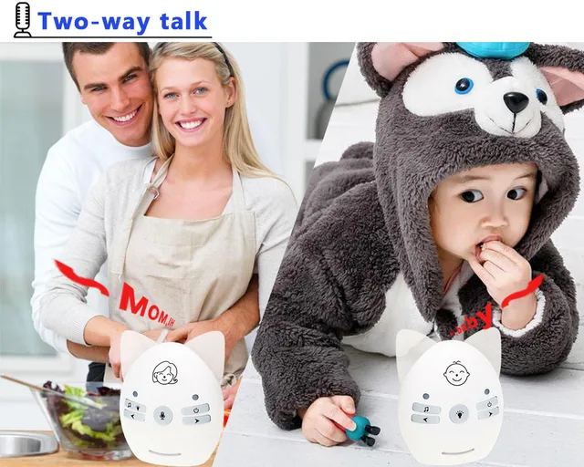 2.4Ghz Wireless Voice Intercom Baby Monitor Audio Sender Reciever AAA Battery Power 6