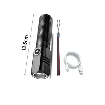 USB Rechargeable Mini LED Flashlight 8