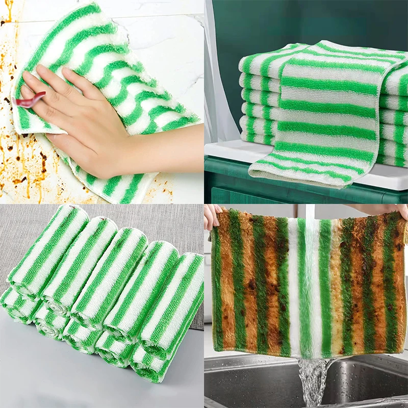 대나무 섬유 헝겊 주방 청소 카펫, 가정용 비다공성 흡수성 오일, 레이지 클리닝 타올