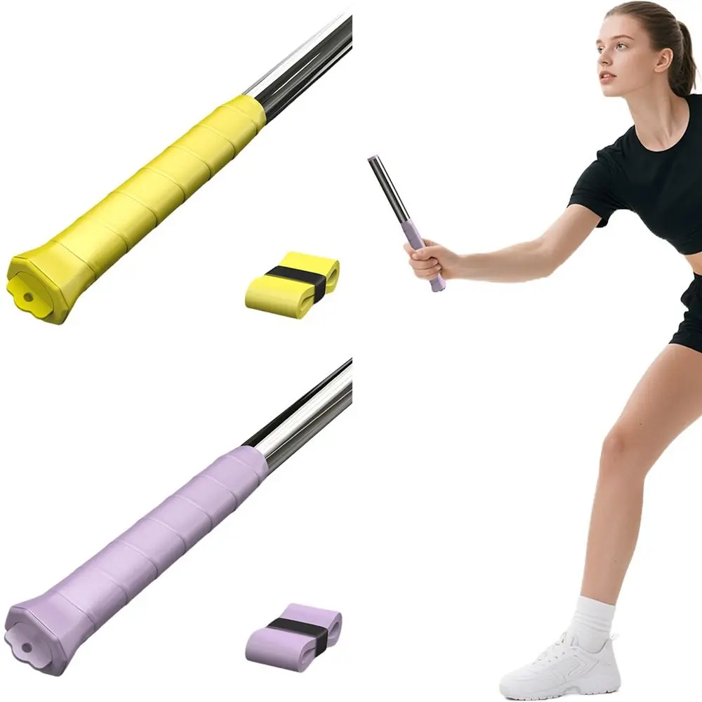 Yellow Purple Badminton Racket Swing Trainer Power Correction Device 304 Stainless Steel Wrist Force Trainer Sound Feedback