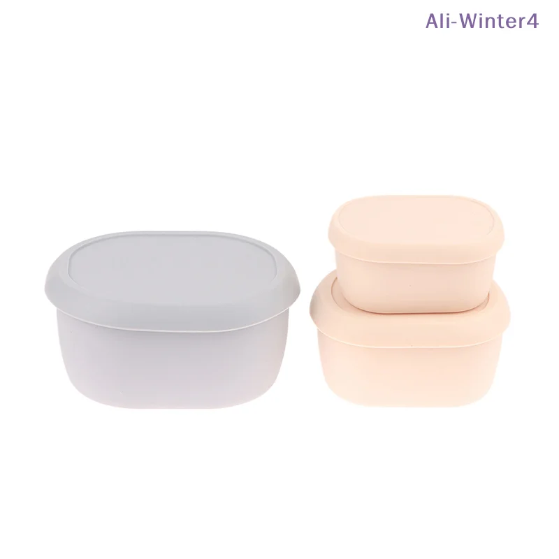 【Winter4】200/300/600ML 실리콘 도시락통, 누수 방지 도시락통, BPA 프리, 식기세척기 사용 가능