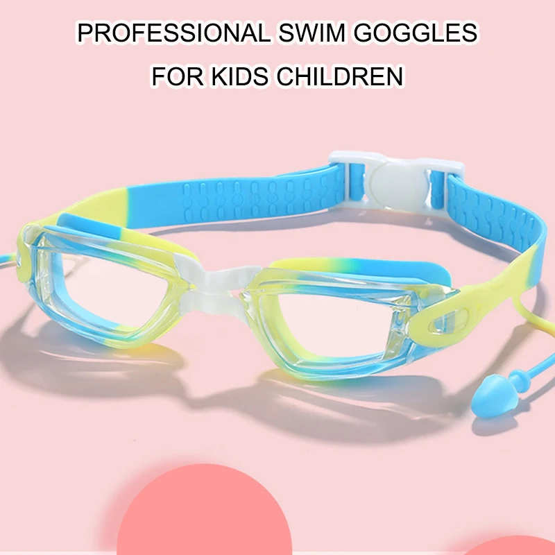 Kid Children Swim Goggles Professional Waterproof Anti Fog UV Protect HD Swimming Pool Water Sport Glasses Eyewear with Earplugs 2